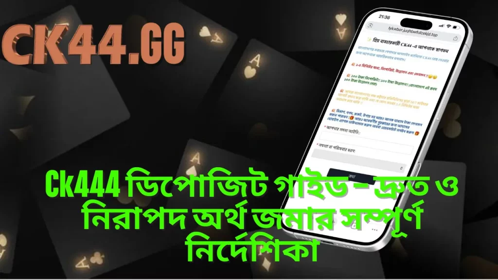 Ck444 ডিপোজিট গাইড – দ্রুত ও নিরাপদ অর্থ জমার সম্পূর্ণ নির্দেশিকা 7 Ck444 ডিপোজিট গাইড – দ্রুত ও নিরাপদ অর্থ জমার সম্পূর্ণ নির্দেশিকা
